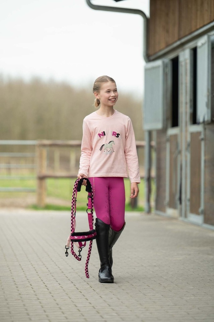 Polo à manches longues -Polly- - Rose (7)