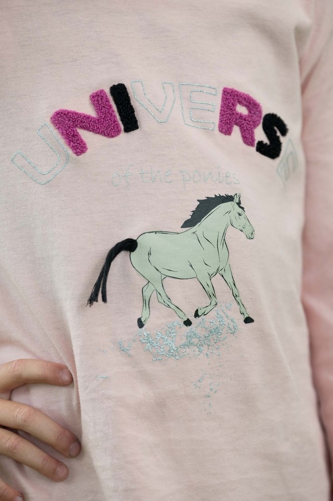 Polo à manches longues -Polly- - Rose (10)