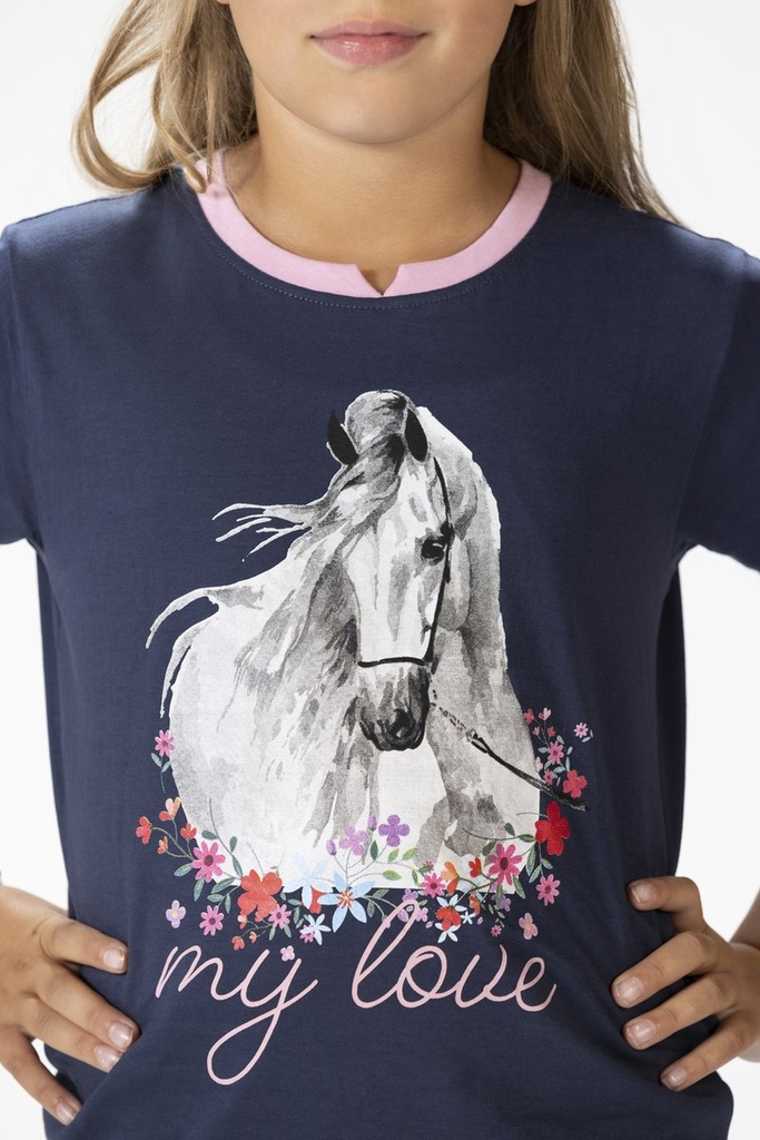T-Shirt -Horse Spirit- - Bleu foncé (3)