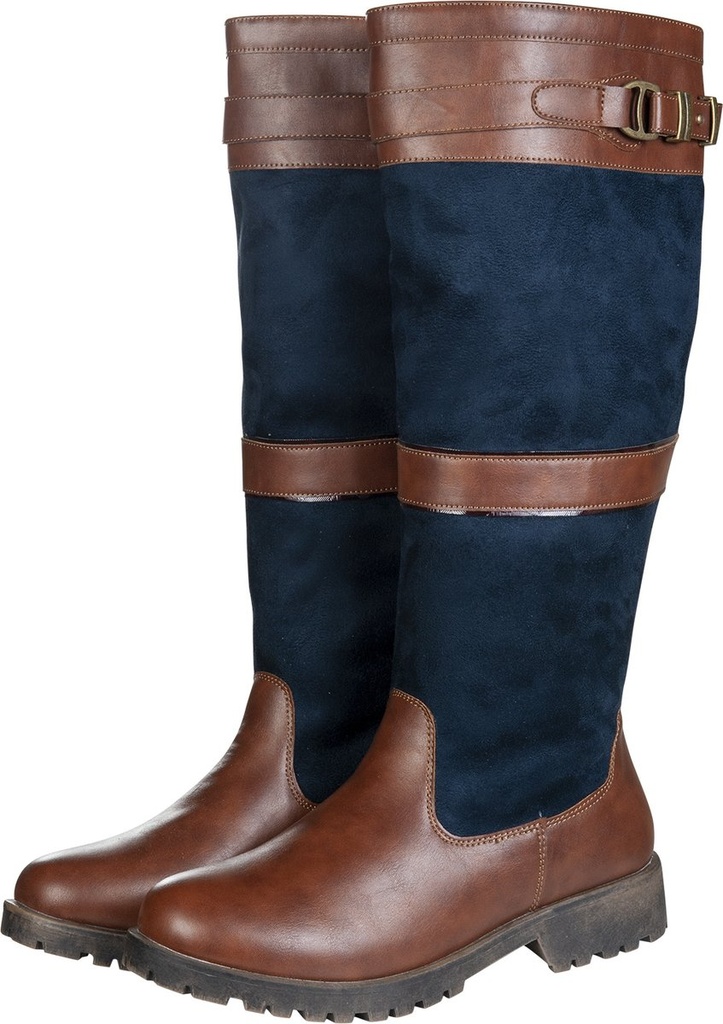 Bottes hiver -Meghan- - Bleu foncé/brun (7)