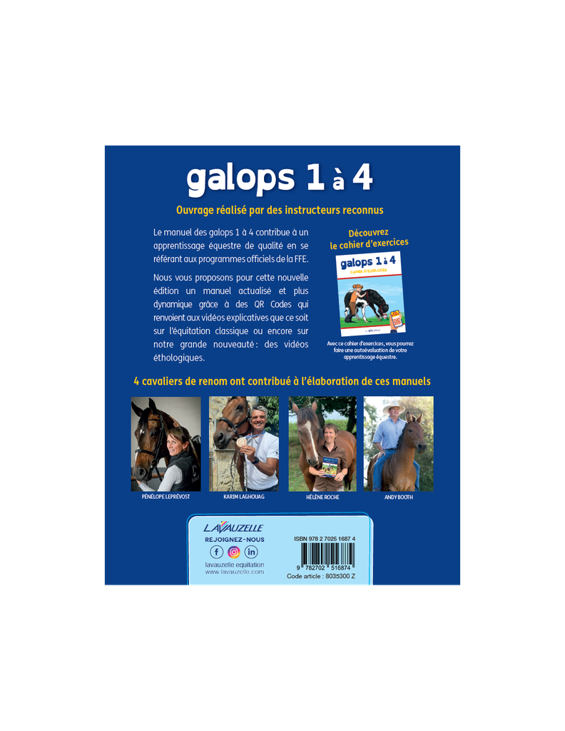 LAVAUZELLE Galops 1 à 4 avec vidéos