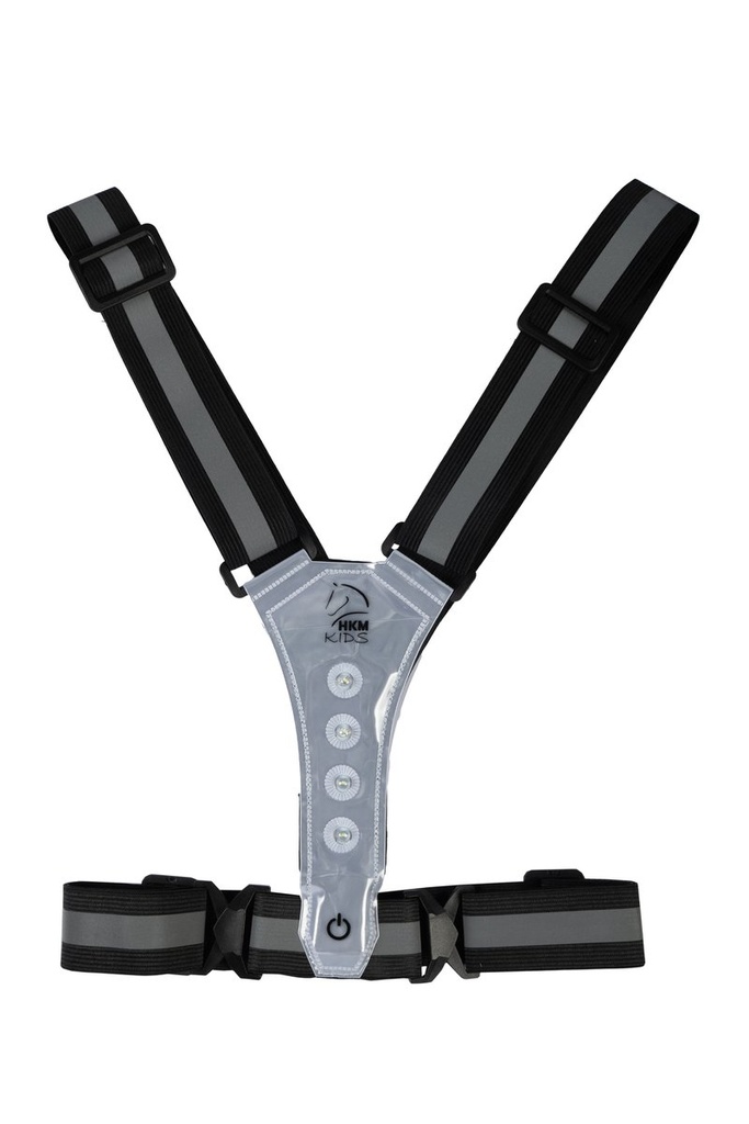 Gilet lumineux à LED - Noir/argenté (2)