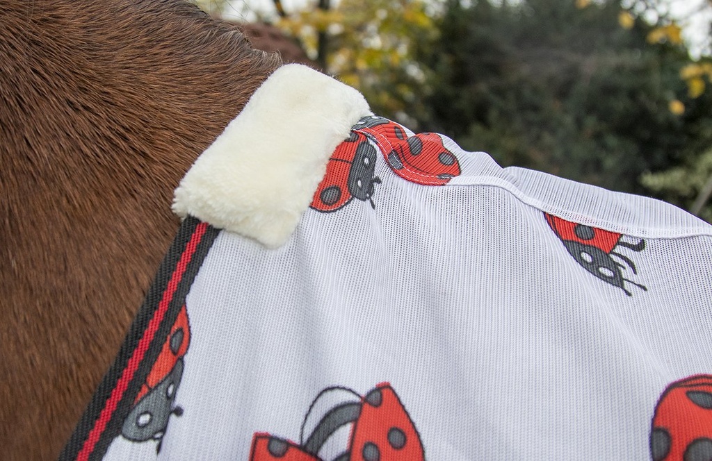 Couverture anti-mouches -Ladyb - Blanc/rouge (7)