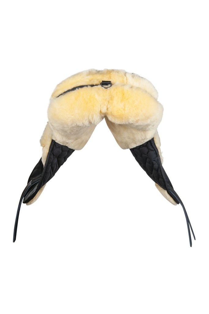 Selle en mouton véritable - Noir/nature (4)