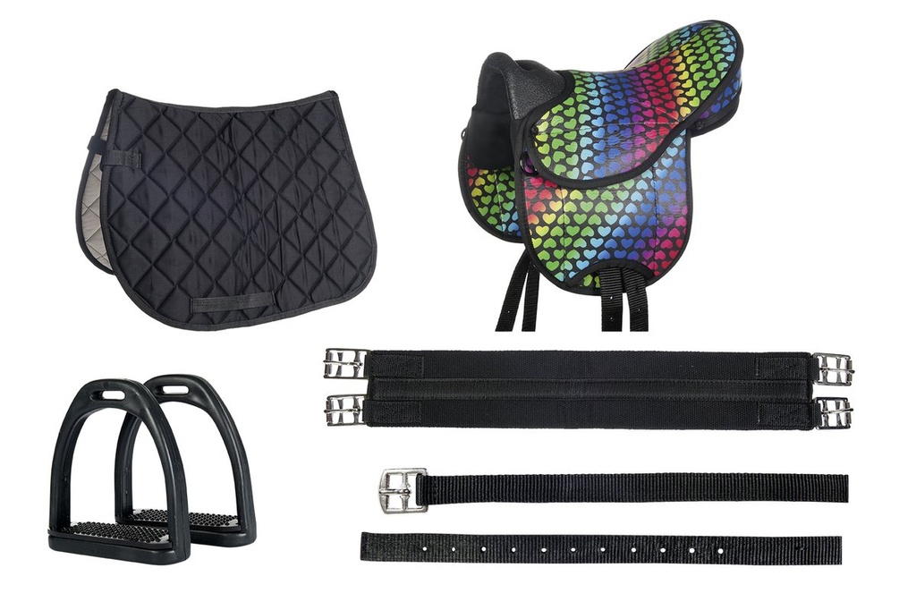 Selle pour Shetland set -Colou - Coeur/noir (2)