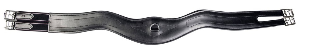 Sangle en cuir, forme courbée - Noir