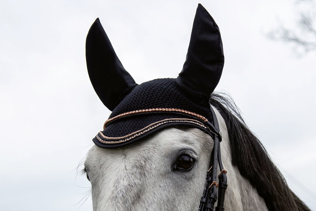 Bonnet anti-mouches -Rosegold  - Noir/or rose (4)