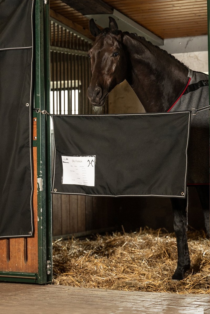 Tenture de box -Team HKM- 110  - Noir (5)