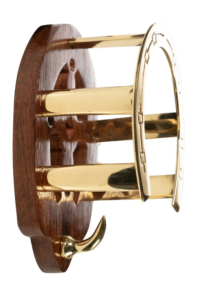 Porte-brides -fer à cheval- en - Laiton (2)