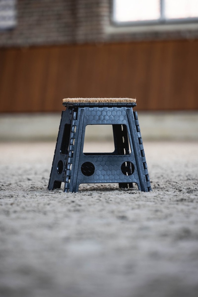 Tabouret pliant avec paillasso - Noir (5)