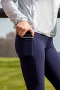 Pantalon HKM Comfort Style, détail du bas de jambe lycra