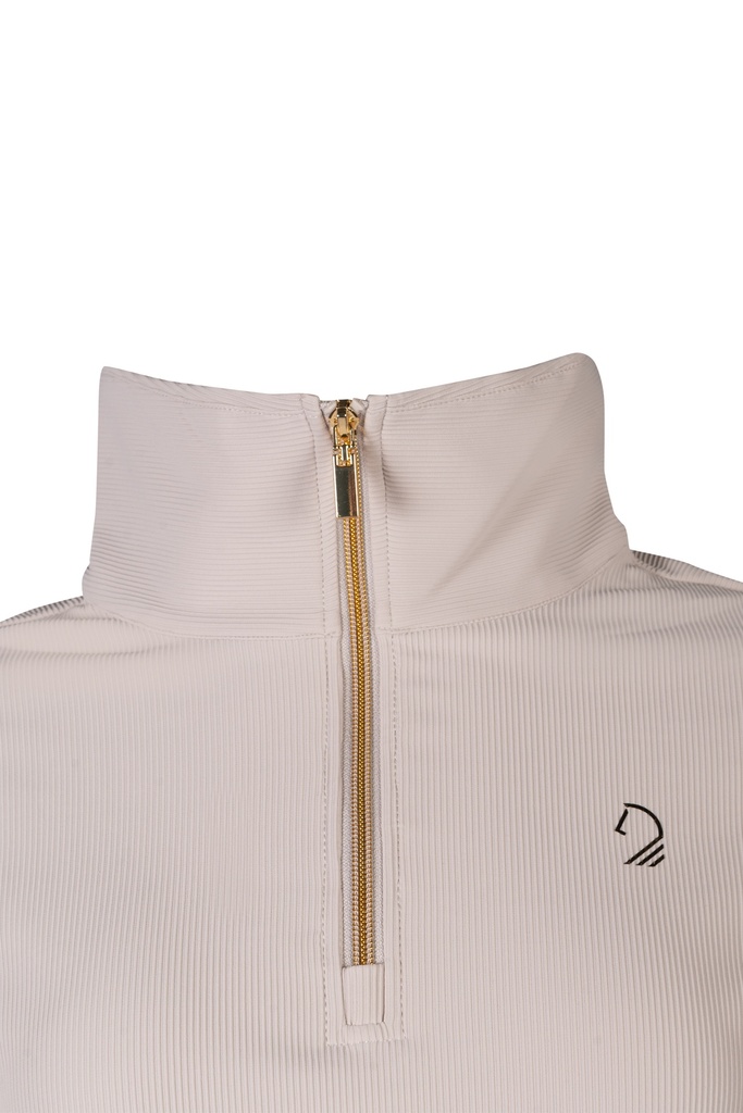 Sweat HKM Limone, détail du tissu à côtes