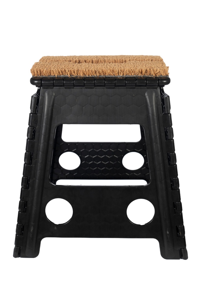 Tabouret pliant HKM, replié pour le transport