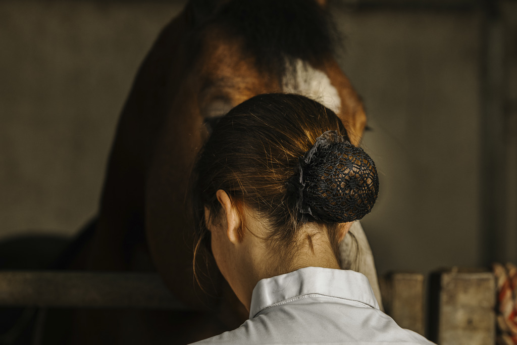 Barrette résille pour cheveux EQUITHEME Floral