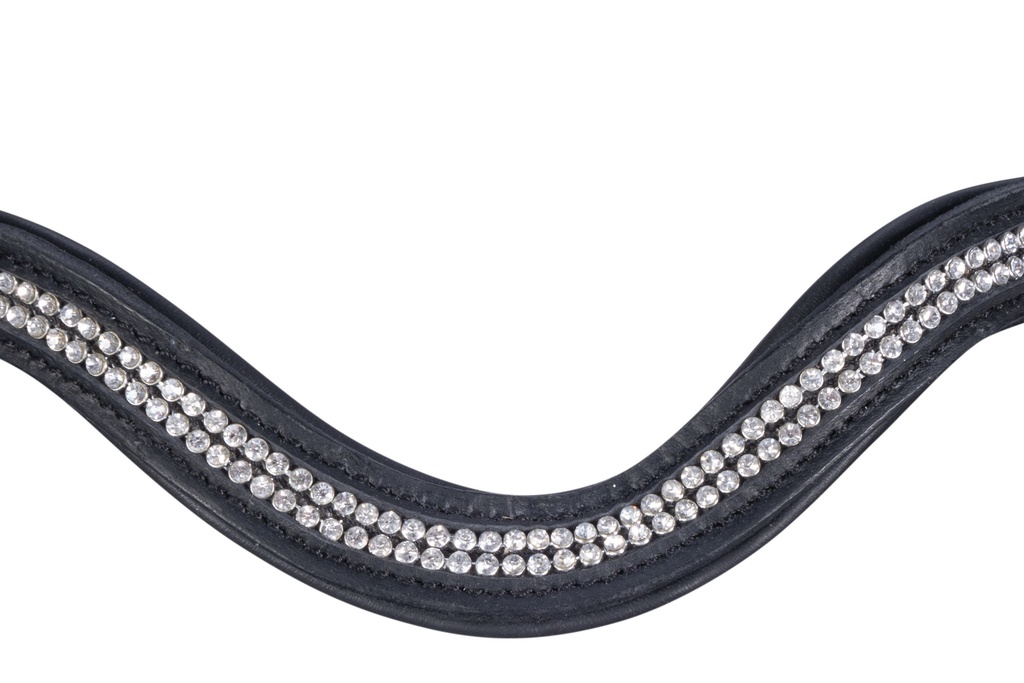 Bridon HKM Little Star, détail du frontal avec strass