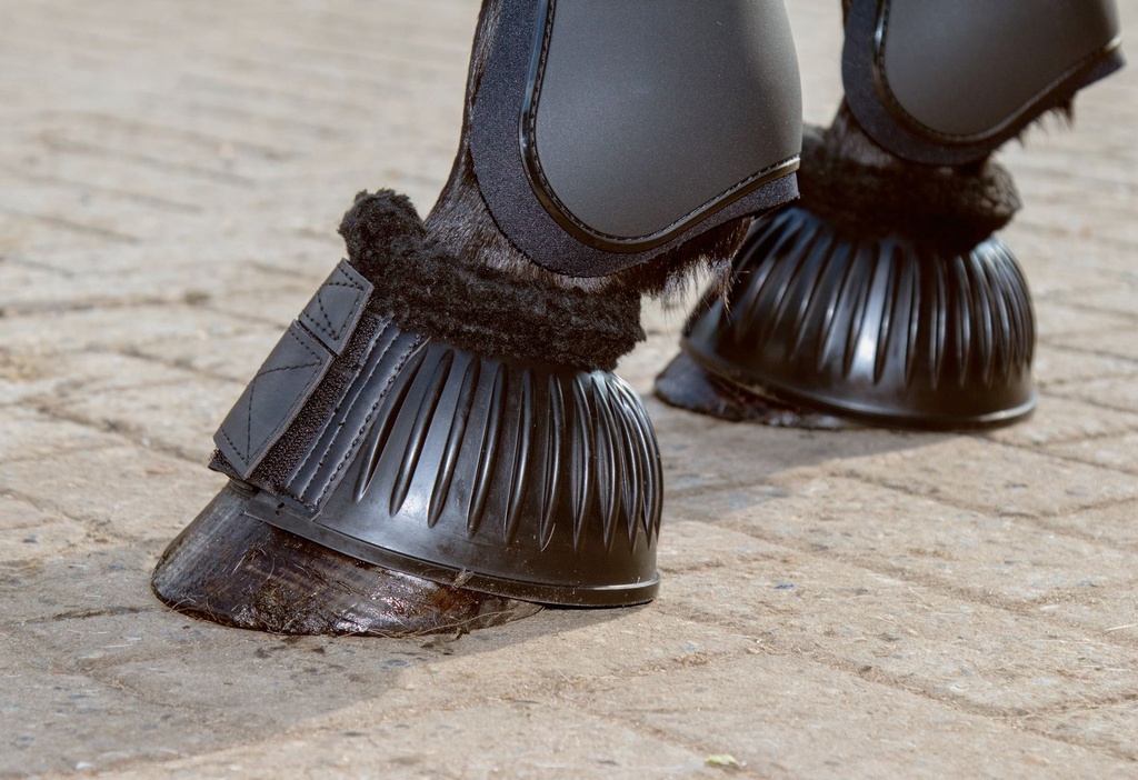 Cloches en caoutchouc HKM Economic Plus, détail de la fermeture velcro