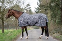 Couverture anti-mouches HKM Zebra sangles croisées, détail des côtés extra longs