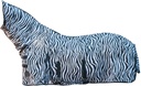 Couverture et couvre-cou anti-mouches HKM Zebra, vue de profil sur le cheval