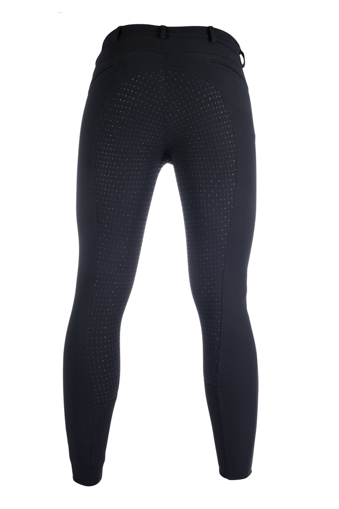 Pantalon homme HKM Kopenhagen fond silicone, porté en selle