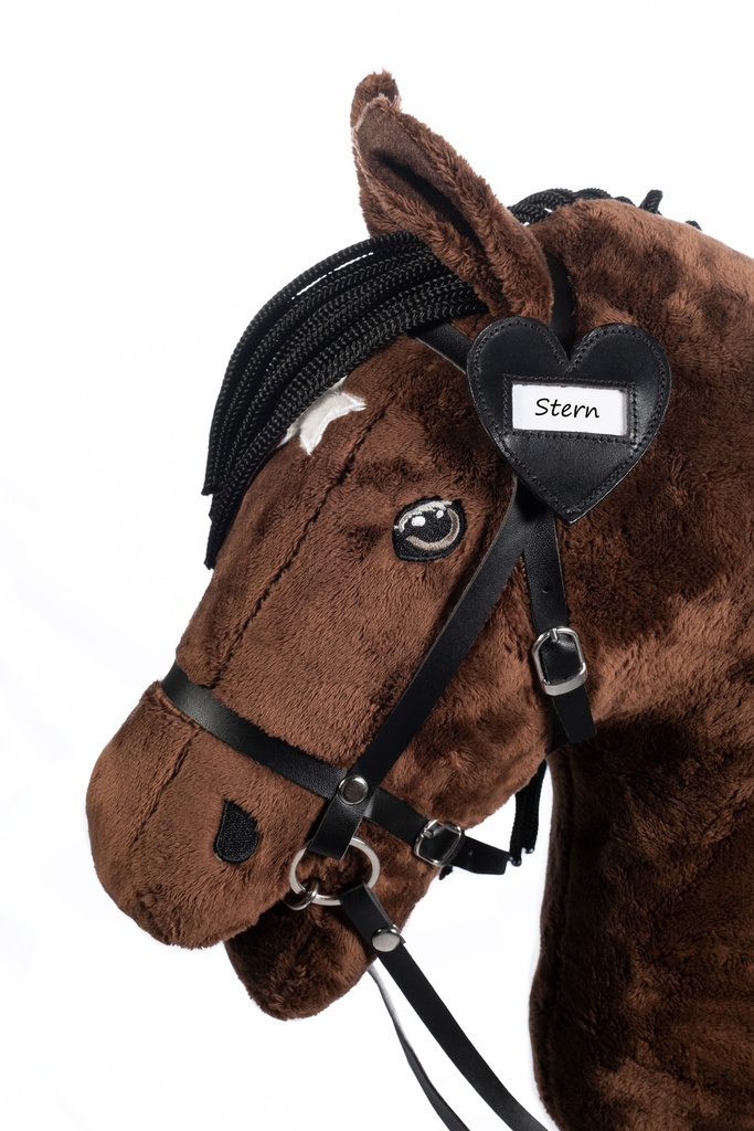 Etiquette de bridon HKM Hobby Horsing, détail de l'inscription
