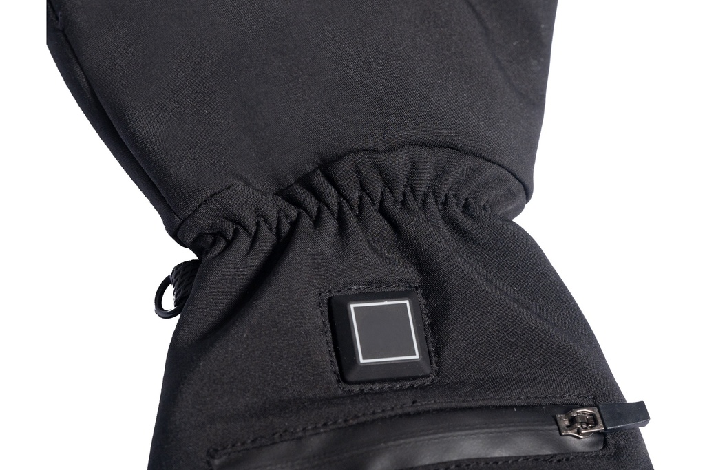 Gants chauffants HKM Keep Warm sans batterie, détail de la poche powerbank