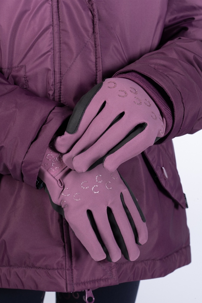 Gants d'hiver enfants HKM Alva, détail de la fermeture velcro