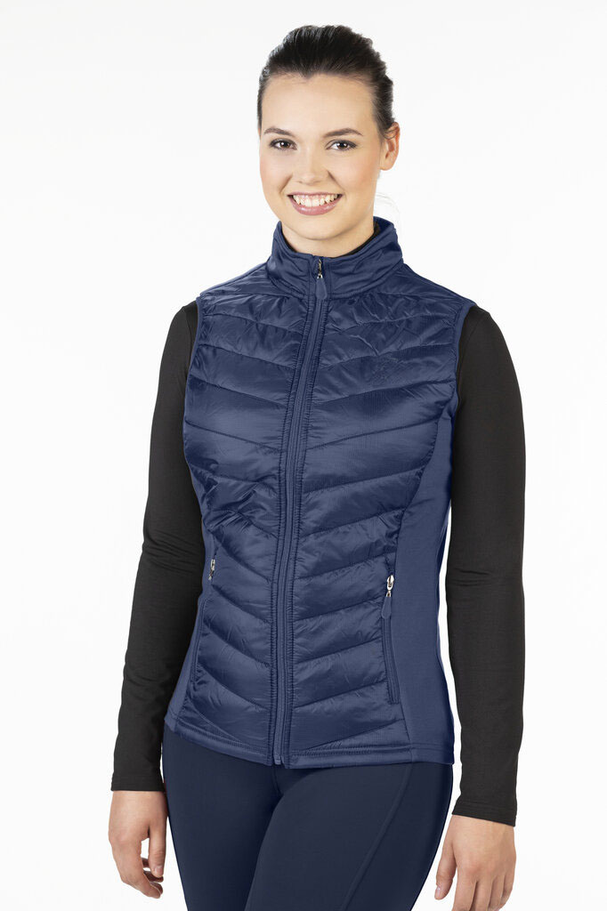 Gilet HKM Basel Style, détail du col montant