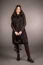 Gilet long Lauria Garrelli Arezzo, détail de la capuche