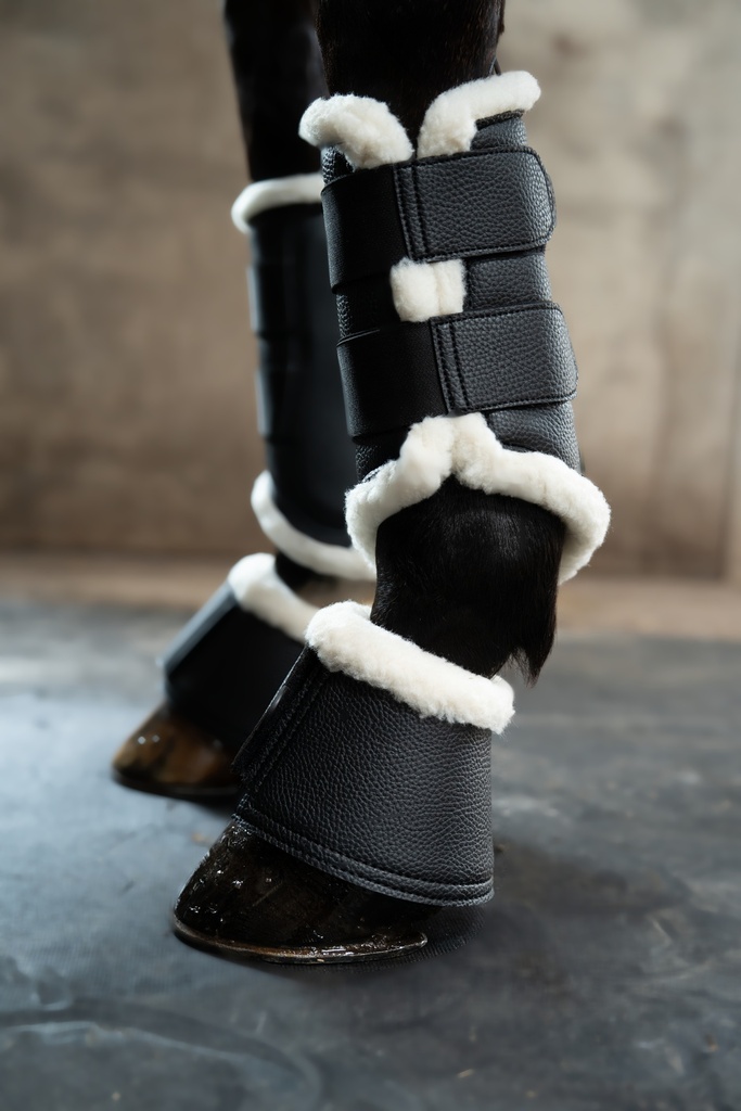 Guêtres HKM Comfort Premium Fur II, fermeture velcro