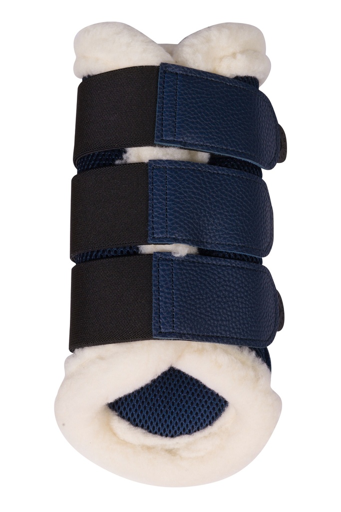 Guêtres HKM Comfort Premium Mesh avec fourrure, détail du velcro