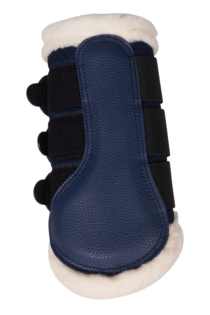 Guêtres HKM Comfort Premium Mesh avec fourrure, détail de la fourrure