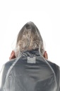 Imperméable transparent HKM, détail de la capuche