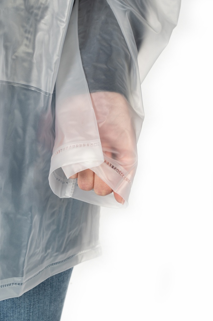 Imperméable transparent HKM, porté