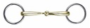 Mors de filet HKM maillechort 14 mm, vue d'ensemble