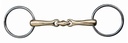Mors HKM double brisure 16 mm maillechort anneaux inox, vue d'ensemble