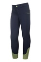Pantalon HKM Kids Claire fond silicone, détail du passepoil contrasté