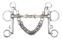 Pelham HKM maillechort 16 mm chaîne 7 cm, vue d'ensemble