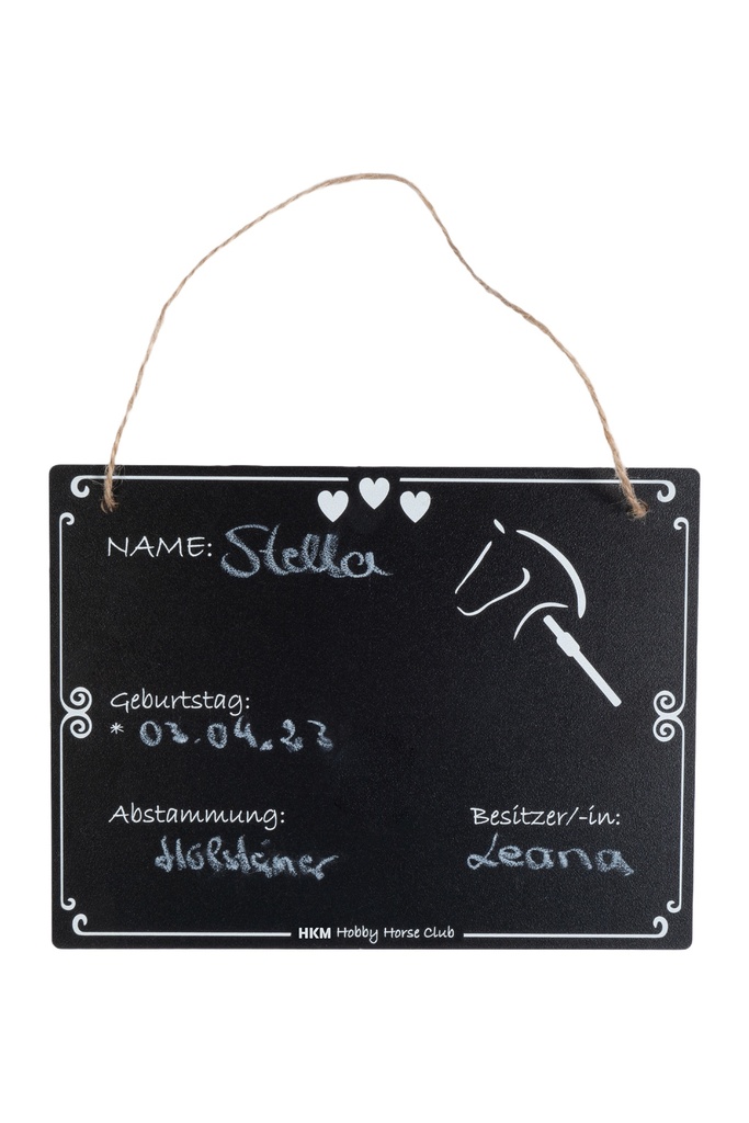 Plaque d'écurie HKM Kids Hobby Horsing, vue d'ensemble