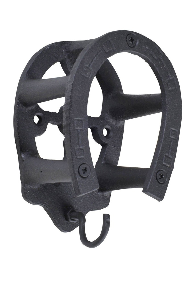 Porte bridon HKM fer à cheval en fer forgé, vue d'ensemble