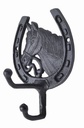 Porte-bridon HKM tête de cheval en laiton, vue d'ensemble