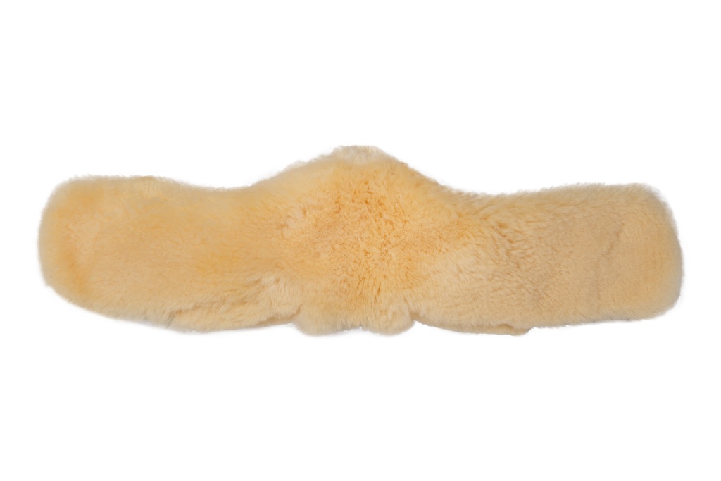 Protège sangle HKM Premium en mouton, détail des boucles velcro
