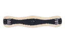 Sangle de dressage HKM synthétique peau d'agneau, détail des boucles