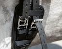 Sangle dressage HKM gel PVC Snap, détail des mandrins à ressort