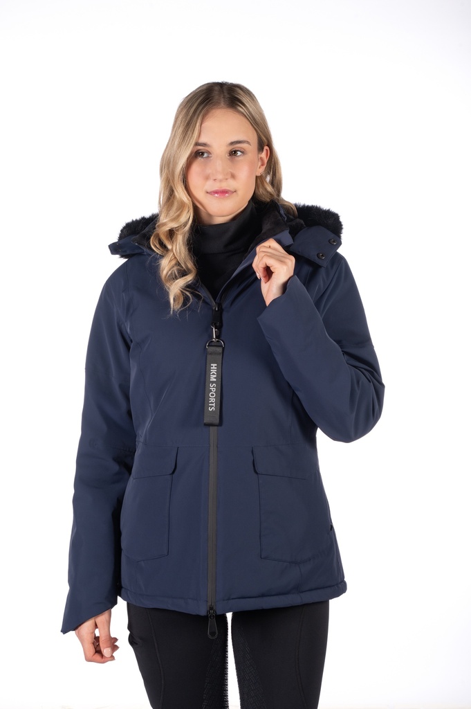 Veste HKM Minnesota, détail du col en fausse fourrure