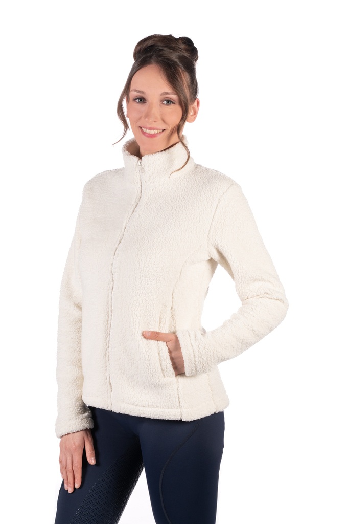Veste en peluche HKM Cloud, détail des poches