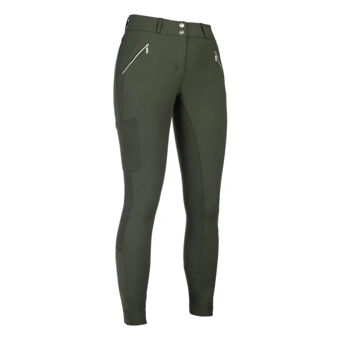 Pantalon HKM Lia High Waist, détail de la taille haute
