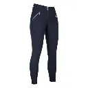 Pantalon HKM Lia High Waist, détail du bas de jambe mesh