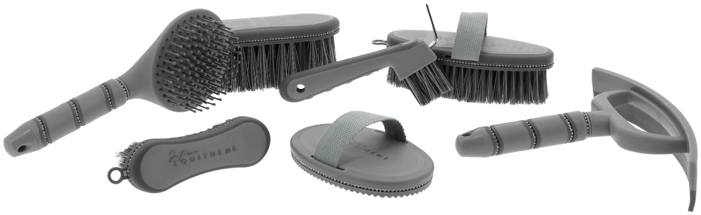 Brosse de tête Je t'aime EQUITHÈME - Strass - Gris - vue 1