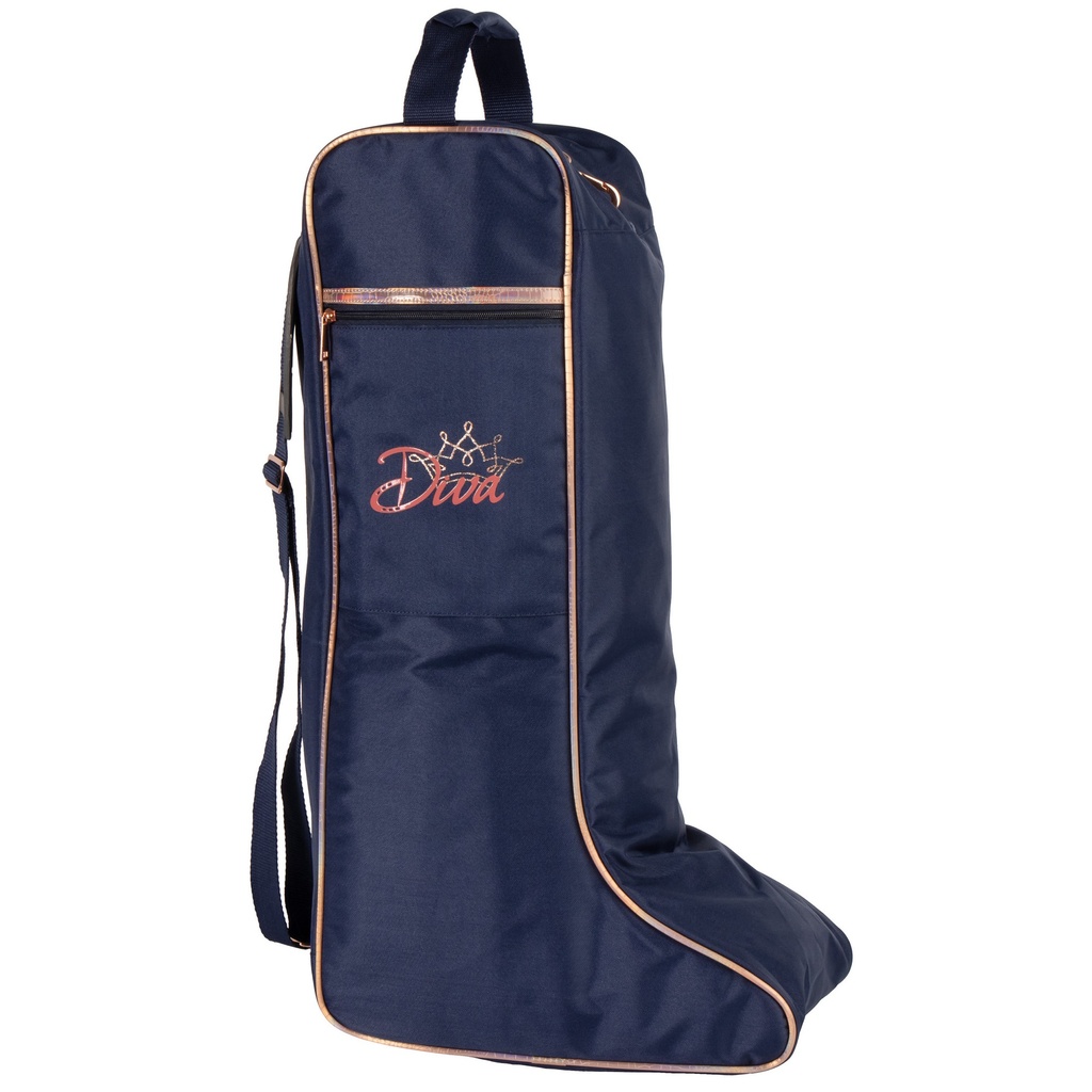Sac à bottes longues Diva Mauvewood, photo complémentaire montrant les détails de finition et le coloris du produit