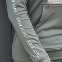Hoodie Just Ride Summer Chique, detail du produit presentant les attaches, la matiere et le coloris